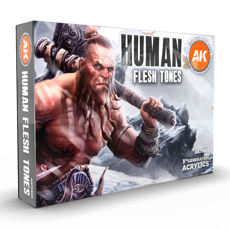 AK Interactive Human Flesh Tones Acrylic Paint Set AK11603