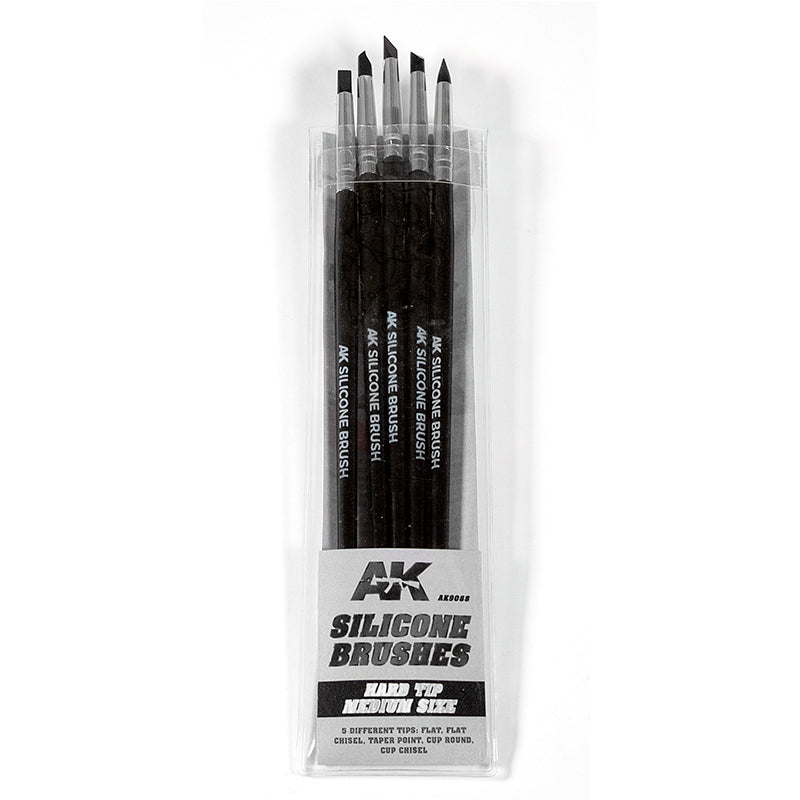 AK Interactive Silicone Brushes Hard Tip Medium AK9088