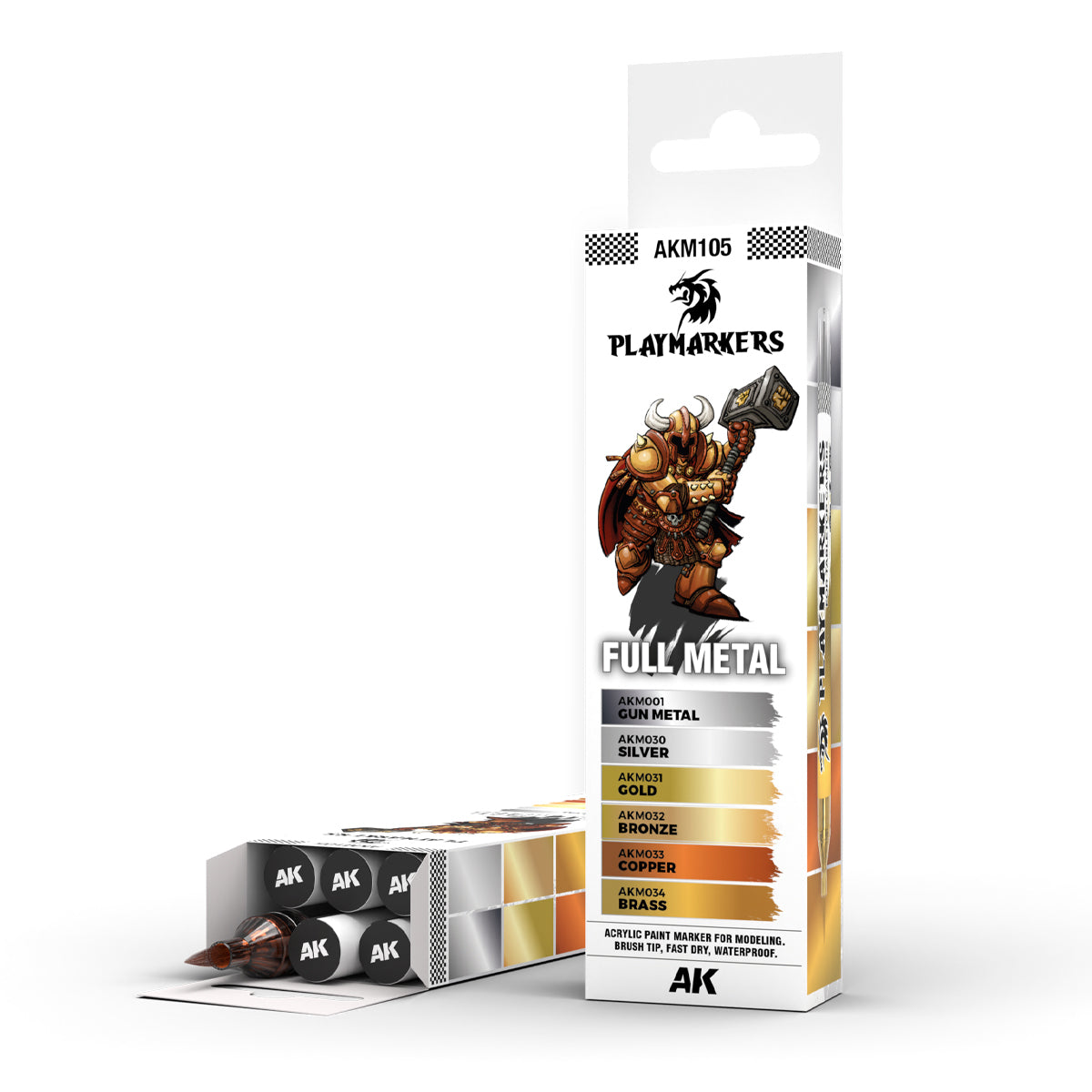 AK Interactive Playmarkers Full Metal Set AKM105