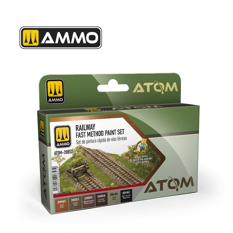 AMMO Railway Fast Method Acrylic Paint Set ATOM20853