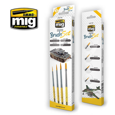 AMMO Starter Brush Set (MIG7602) | Essential Brushes for Modelling