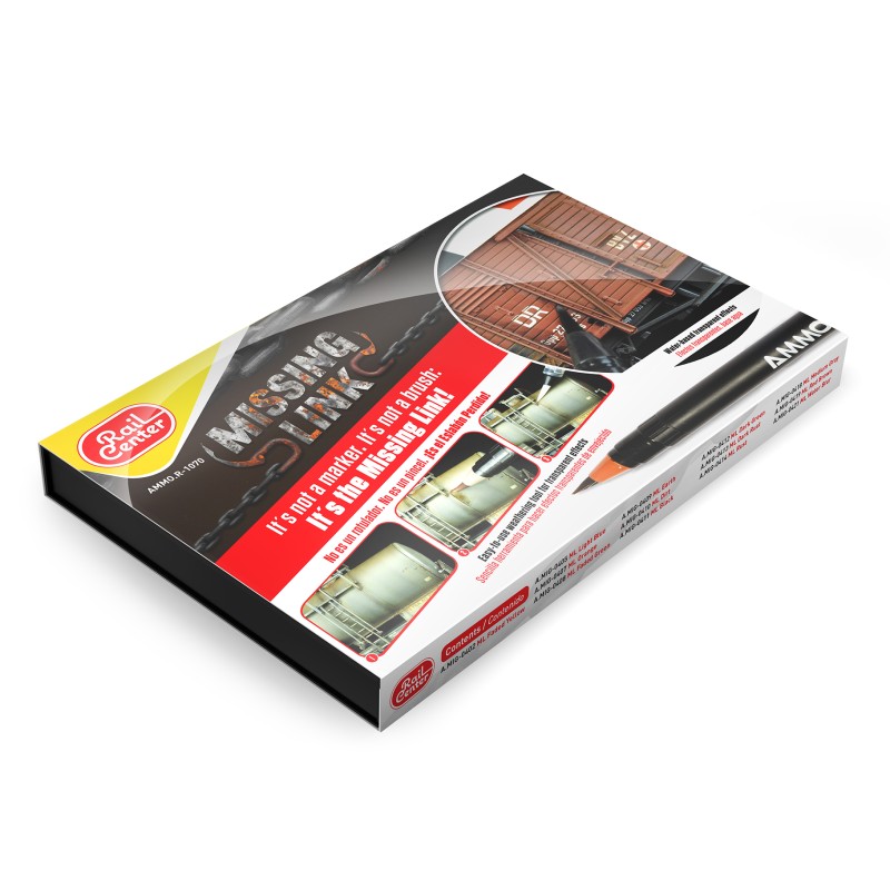 MIG Ammo Missing Link Trains Set| MIGR1070 | Weathering Brush Marker Set
