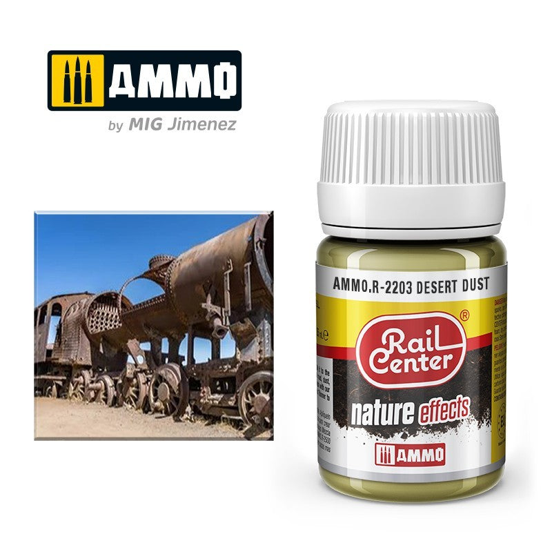MIG Ammo Rail Centre Desert Dust MIGR2203 | 35ml Pot for Scale Modelling & Dioramas