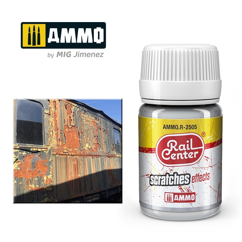 AMMO by Mig Jimenez Scratches Effects MIGR2505 | 35ml Pot for Realistic Weathering & Damage on Model Railways