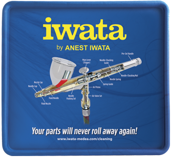 Airbrush Cleaning Mat – Iwata CL200 Raised Ridge Maintenance Surface