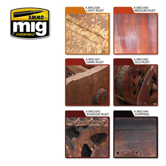 AMMO Rust Effects Colours Paint Set Atom20714