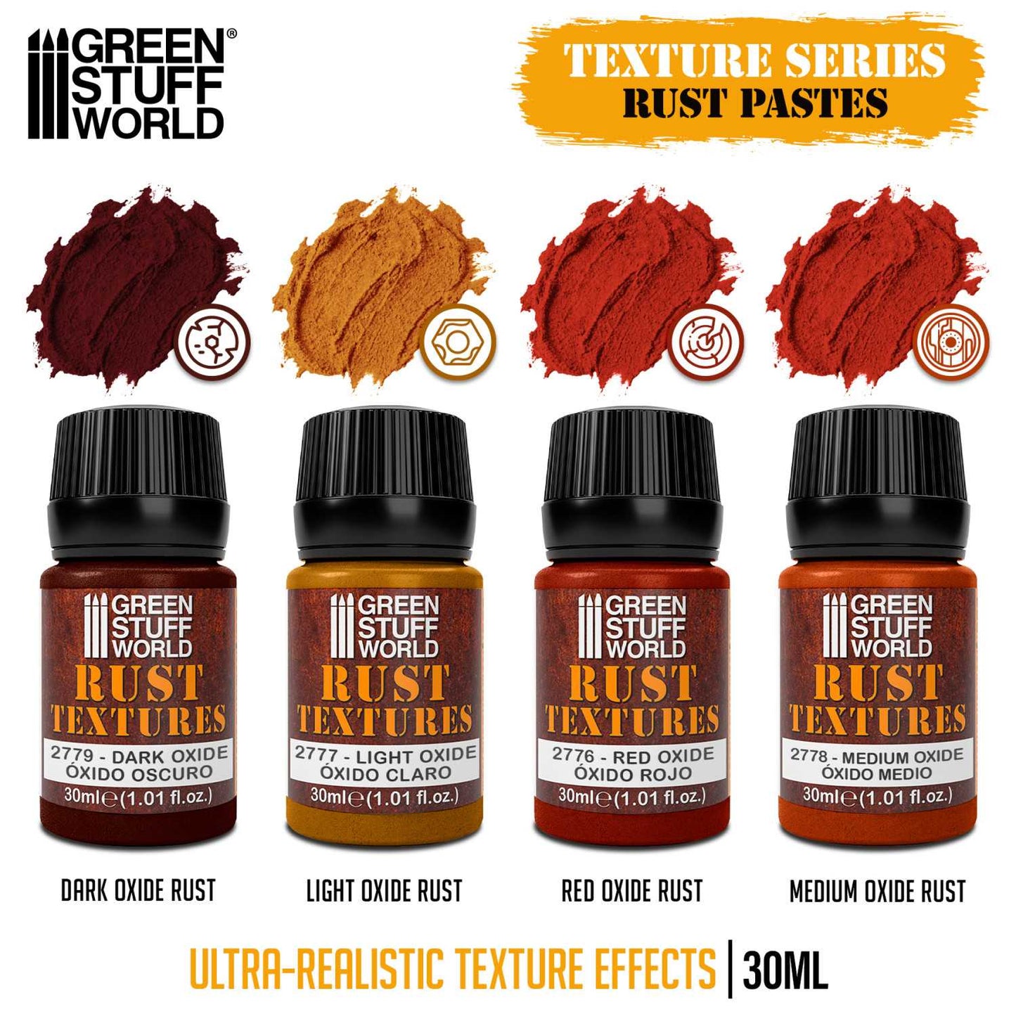 Green Stuff World Rust Texture Set 30ml