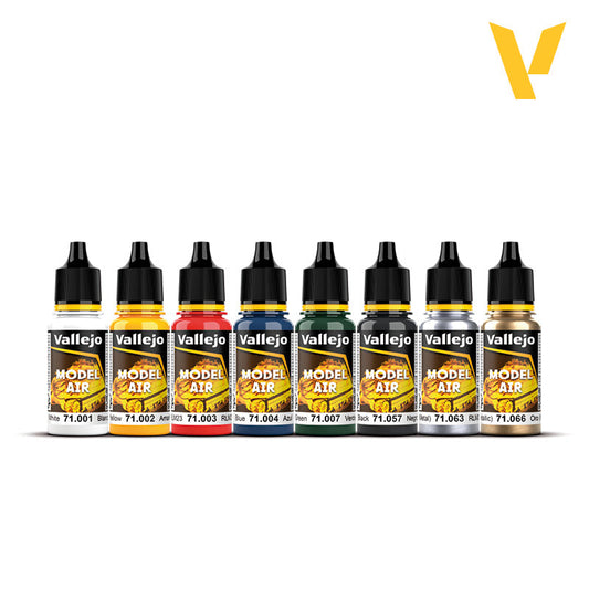Vallejo Model Air Basic Colors Set 8 x 17ml 71.174