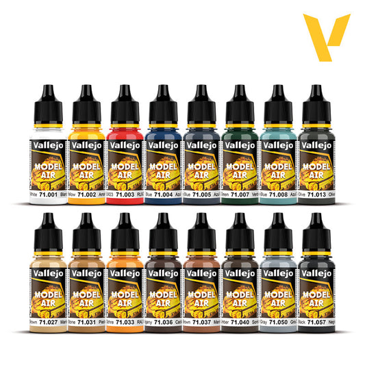 Vallejo Model Air Basic Colors Set 16 x 17ml 71.178