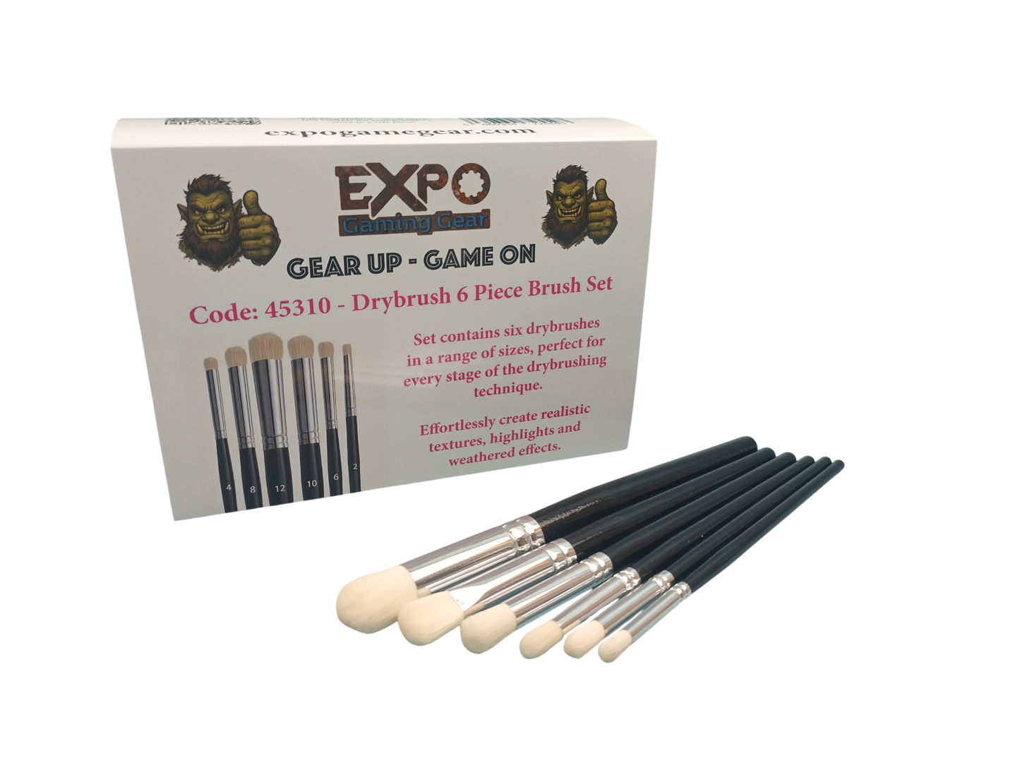 Expo 6 Piece Drybrush Paint Brush Set 45310