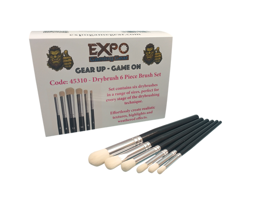 Expo 6 Piece Drybrush Paint Brush Set 45310