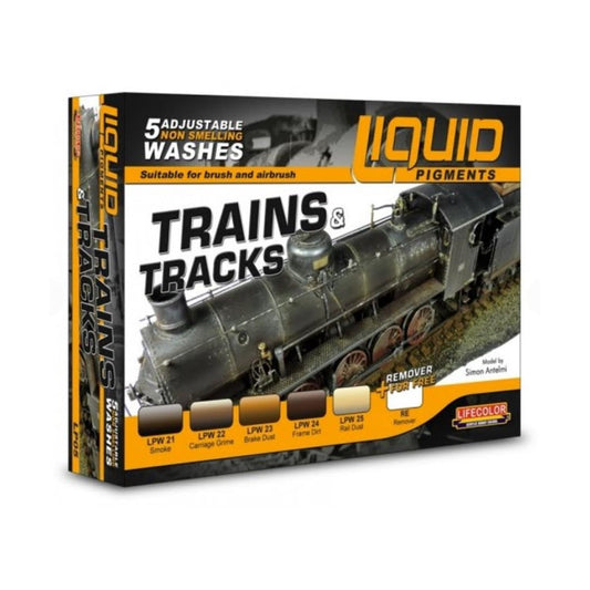 LifeColor Liquid Pigments Trains & Tracks set