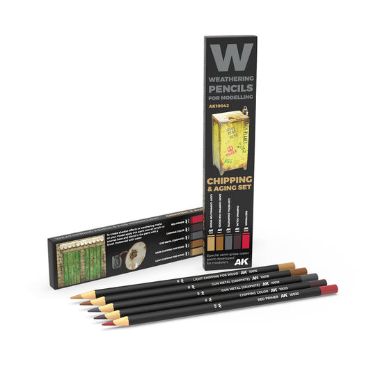 AK Interactive CHIPPING WATERCOLOUR PENCIL SET AK10042