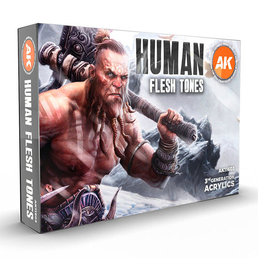 AK Interactive Human Flesh Tones Acrylic Paint Set AK11603