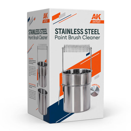 AK Interactive Stainless Steel Paint Brush Cleaning Pot AK9569