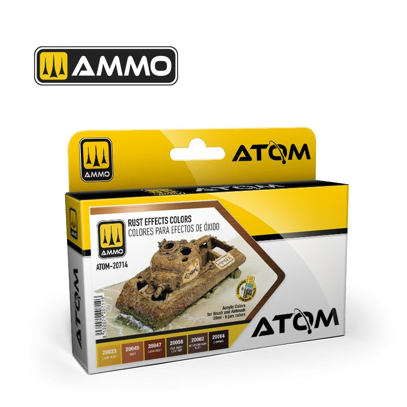 AMMO Rust Effects Colours Paint Set Atom20714