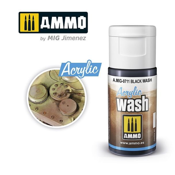 MIG Ammo Acrylic Wash 15ml | Weathering Wash for models