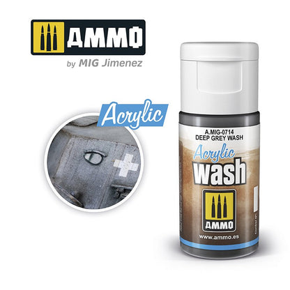 MIG Ammo Acrylic Wash 15ml | Weathering Wash for models