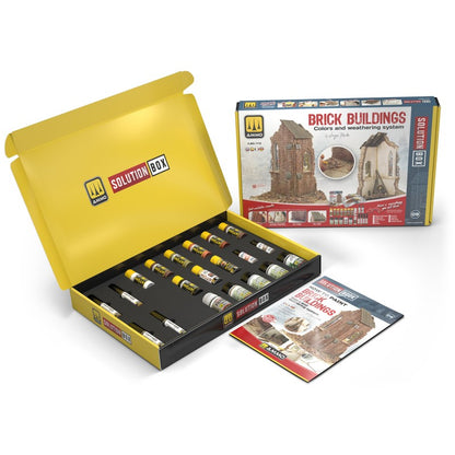 Model Brick Painting Set – MIG Solution Box 09 for Realistic Model Brickwork MIG7710
