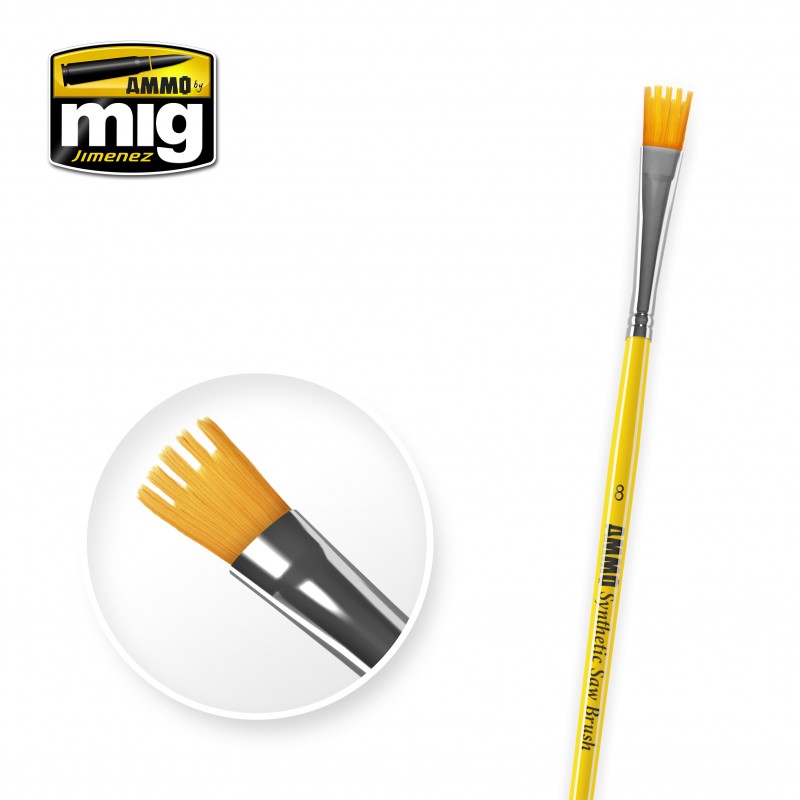 AMMO Synthetic Saw Brush #8 (MIG8585) | Precision Texturing Tool