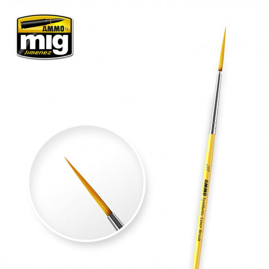 AMMO Synthetic Liner Brush 3/0 (MIG8590) | Fine Detail & Precision Painting