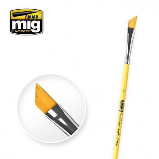 AMMO Synthetic Angle Brush Size 6 (MIG8607) | Precision Blending & Weathering
