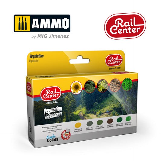 AMMO Rail Centre VEGETATION DIORAMA COLOURS SET