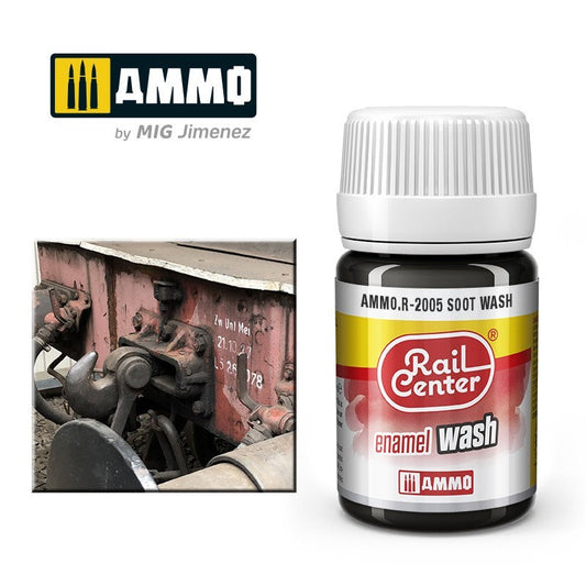 MIG Rail Center Soot Wash - Enamel Wash