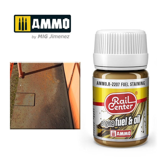 MIG Rail Center Fuel Staining - Oil Effects