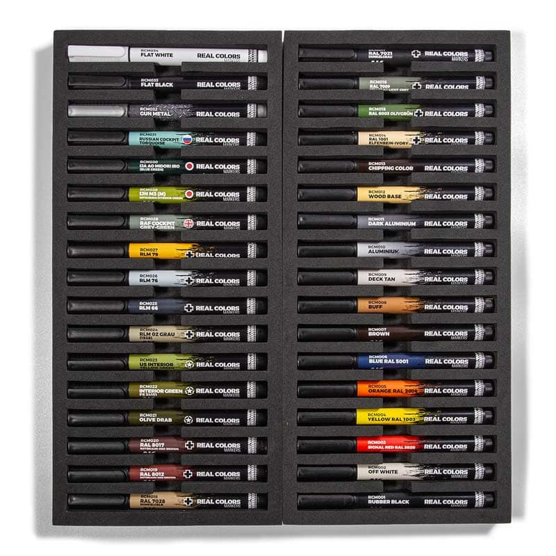 AK Interactive RCM150 Special Box Real Colors Markers – 34 Paint Pens