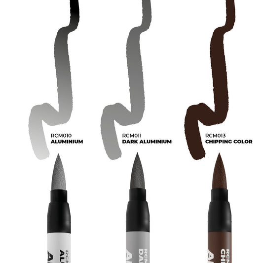 AK Interactive RCM105 Chipping Real Colors Markers Set