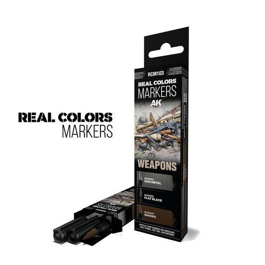 AK Interactive Weapons Set 3 Real Colors Markers RCM103