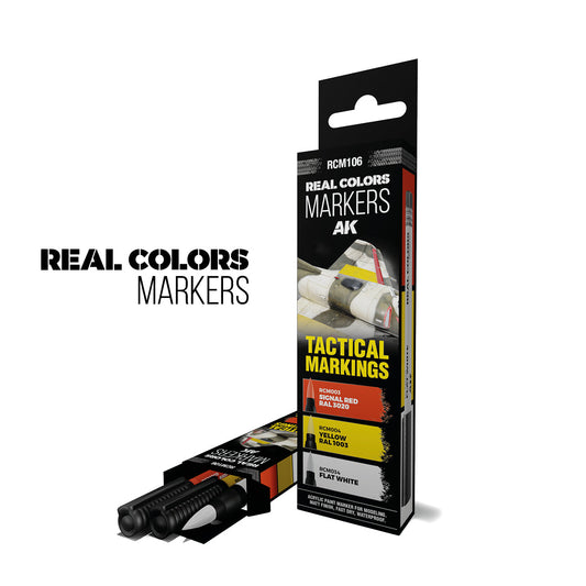 AK Interactive Tactical Markings Set 3 Real Colors Markers RCM106