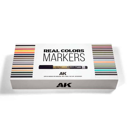 AK Interactive RCM150 Special Box Real Colors Markers – 34 Paint Pens