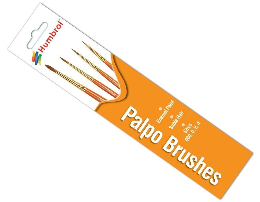Humbrol AG4250 Palpo Brush Pack – Sizes 000, 0, 2 & 4