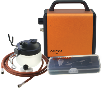 Sparmax ARISM Mini Kit - Electric Orange with MAX-4 Airbrush