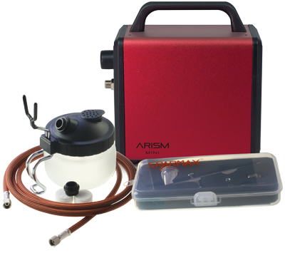 Sparmax ARISM Mini Kit - Burgundy Red with MAX-4 Airbrush