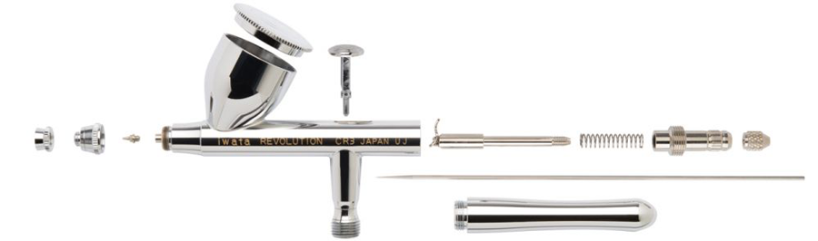Model Airbrush – Iwata Revolution CR3 Dual-Action Gravity-Feed Airbrush with R3 Nozzle