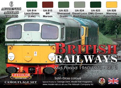 LifeColor British Railways - Mid Period 1960/1970 Paint Set