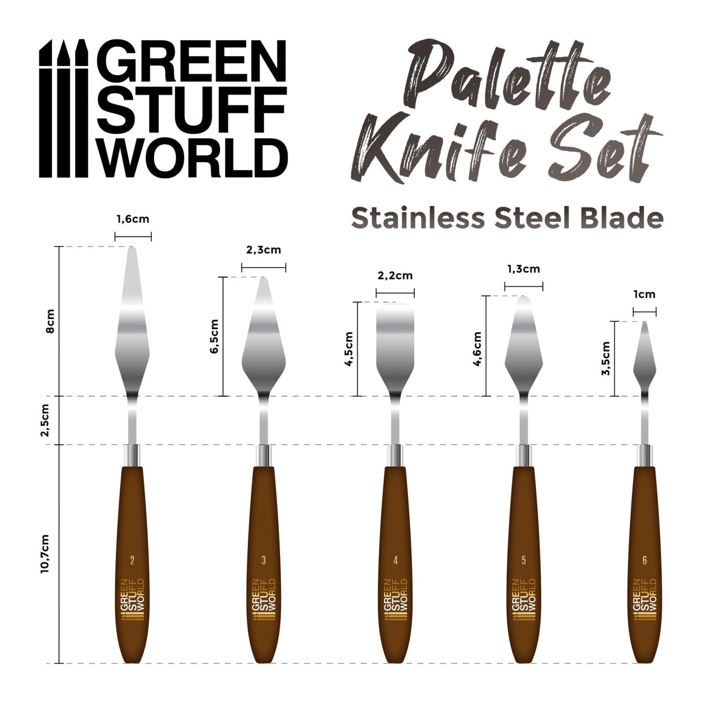 Green Stuff World Palette Knife Tools Set