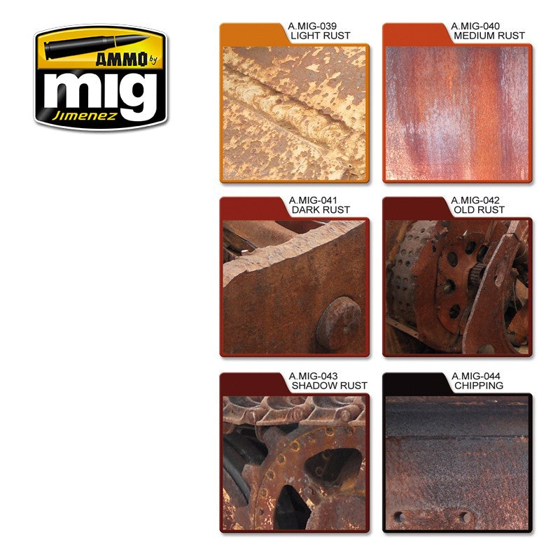 AMMO Rust Effects Colours Paint Set Atom20714