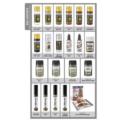 Model Brick Painting Set – MIG Solution Box 09 for Realistic Model Brickwork MIG7710