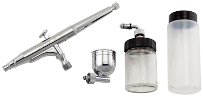 Sparmax DH-125 Airbrush with Side Cup and Bottles