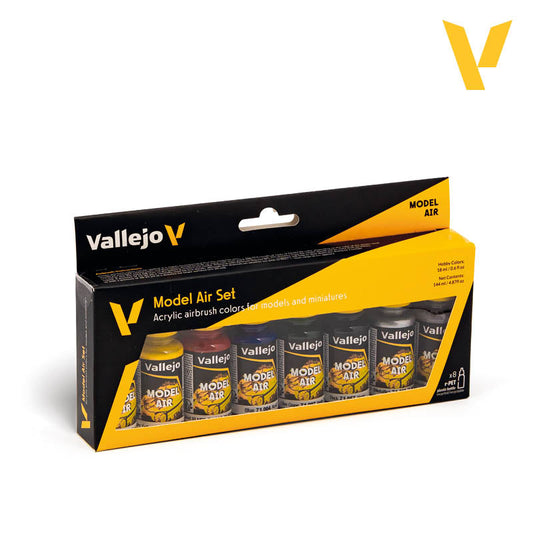Vallejo Model Air Basic Colors Set 8 x 17ml 71.174