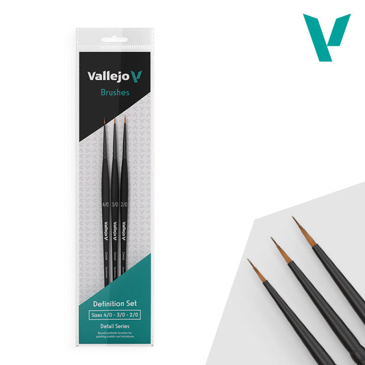 Vallejo Hobby Brushes Detail Definition Set B02990