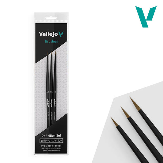 Vallejo Pro Modeler Definition Brush Set B01990