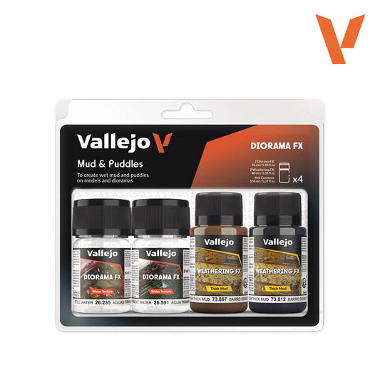 Vallejo Diorama FX Mud & Puddles Set 4 x 35ml 73.189