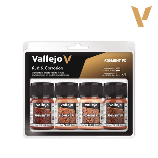 Vallejo Pigment FX Rust & Corrosion Set 4 x 35ml 73.194