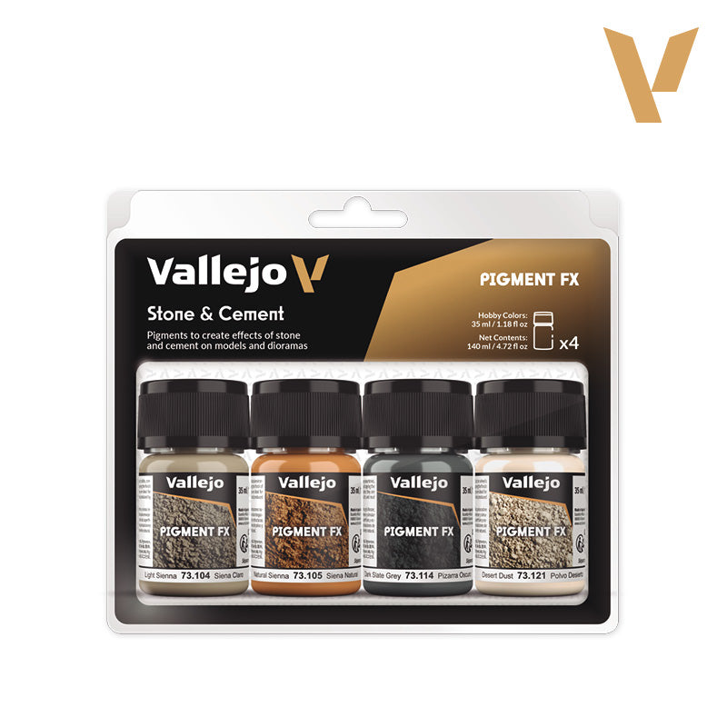 Vallejo Pigment FX Stone & Cement Set 4 x 35ml 73.192