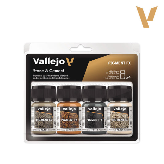 Vallejo Pigment FX Stone & Cement Set 4 x 35ml 73.192